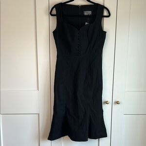 Anthropologie Black Sleeveless Dress sweetheart neck line | SP